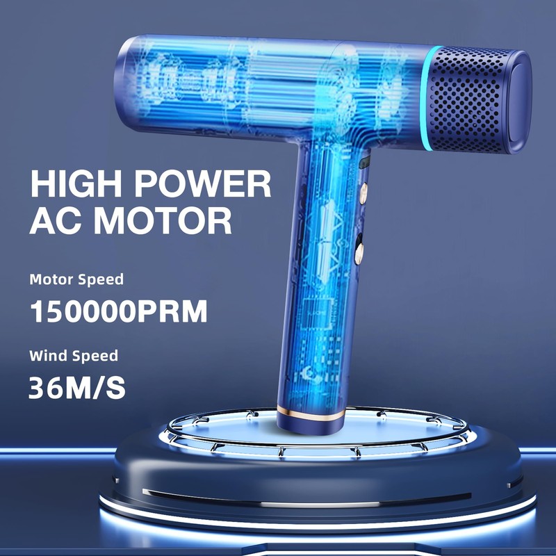 Ionic Hair Dryer with Diffuser and Concentrator, Professional Lightweight Quiet