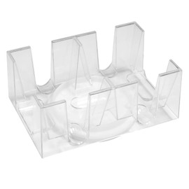 SODFAS Revolving Poker Playing Cards Holder 360 Degree Acrylic Rotating Playing Card Tray Casino Accessories for Playing Card Games (6 Deck)