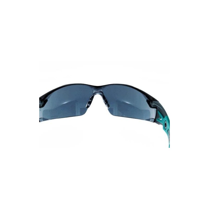 Bolle RUSH+ Small Safety Glasses Grey/Green Temples Smoke Lens -