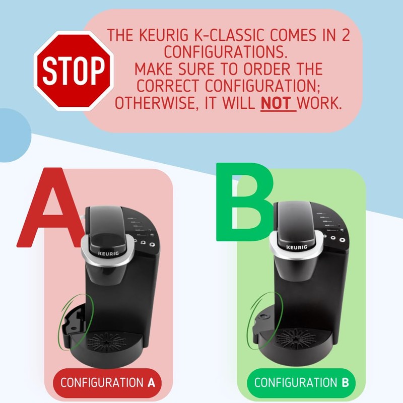 Replacement Water Reservoir Tank for Keurig K-Classic ONLY - CONFIGURATION