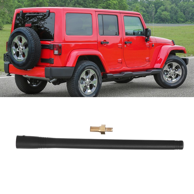 7.5in Black Radio Antenna Modified Fits for Jeep Wrangler 2007-2017