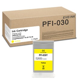 PFI-030 Pigment Ink Cartridge(55ml) Replacement for PFI-030Y PFI030 Yellow Ink Tank Compatible with imagePROGRAF TA-20 TA-30 Printer(1-Pack,Yellow)