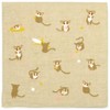 Hamamonyo Washed Towel Handkerchief Japanese Taupe