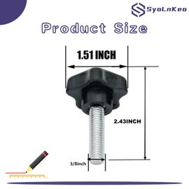 SyoLnKeo 481625-01 Wing nut, 3/8-16 for Scag Grass Catcher Cheetah Turf Tiger & More,Fits SFZ48-18FR SCZ61RD-31FX SFW48-16BV SFZ48-18FR SCZ52V-23FX