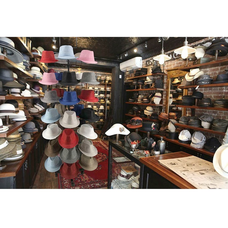 uyoyous 6-Tier Hats Display Rack Rotating Retail Hat Rack Stand