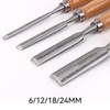 Sevender Gramwood Handle Chrome Vanadium Steel Chisel Carpenter Chisel 6/12/18/24mm