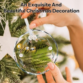 Daughter Gifts from Mom, Birthday Gifts for Daughter, Ornaments for Christmas Tree, Daughter Home Decoration Ornaments