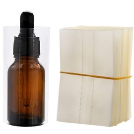 200Pcs Heat Shrink Wrap for Glass Bottles 10ml 15ml 30ml 50ml, Clear Shrink Wrap/Shrink Wrap Film (For 15ml Glass Bottle)