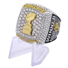 2025 Fantasy Football Championship Ring Award Prize Trophy Sports Winner FFL Champion Ring With Box (ring with stand, size 12)