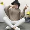 Women's Sweater Off Shoulder Batwing Sleeve Loose Pullover Solid Sweater