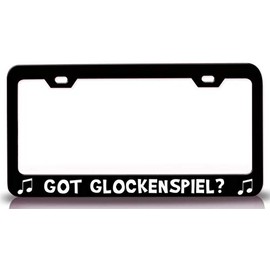 Custom Brother - GOT Glockenspiel with Music Note Metal Car SUV Truck License Plate Frame Bl b50