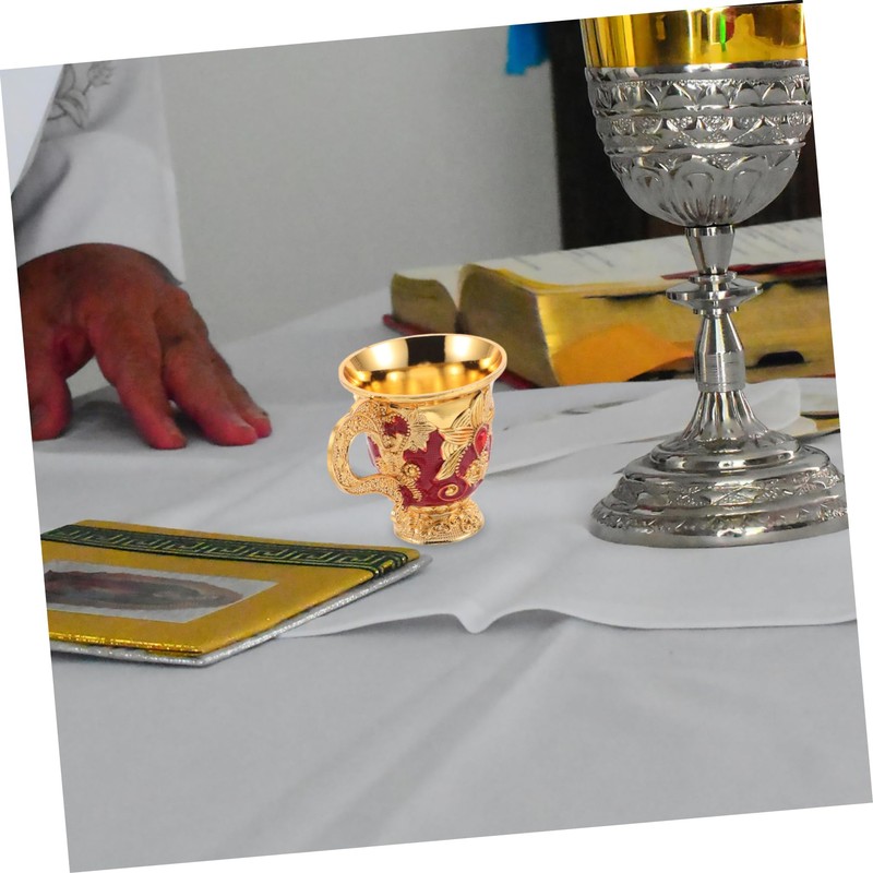 KICHOUSE Medieval Decor Goblet Sturdy Brass Cups Set Perfect for