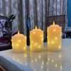 Battery Operated Flameless LED Candles: with Embedded String Lights, 3