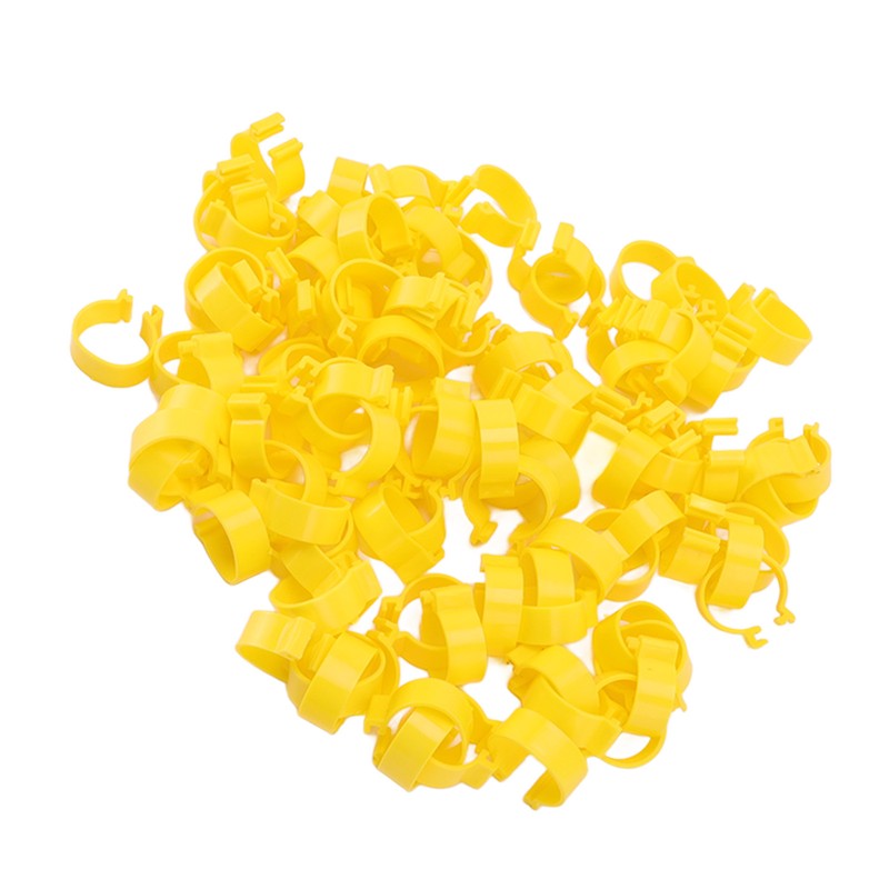 100PCS Chicken Ankle Rings Reusable Plastic Duck Leg Bands Clips