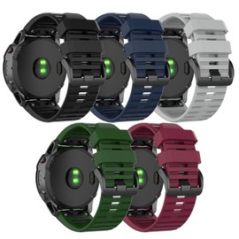 Band for Garmin Fenix 5X / Fenix 6X, Soft Silicone Replacement Watch Band Strap for Garmin Fenix 5X/Fenix 5X Plus/Fenix 6X/Fenix 6X Pro/Fenix 3/Fenix 3 HR Smart Watch, Fit 5.7 inches-8.26 inches