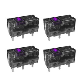 NoirVogel KAILONG MFD70-X 150M Mouse Micro Switch (4Pcs, Purple-Gold), 0.74N, 150 Million Clicks for Gaming Mouse
