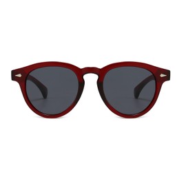 YAMEIZE Vintage Runde Sonnenbrille Damen Herren - Stilvolle Runde Brille Shades UV400 Schutz Fahren im Freien