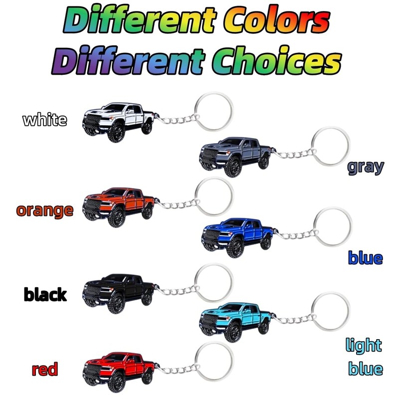 RUIHEDAHB 1PC Double-sided Car Keychain for Dodge RAM Key Chain