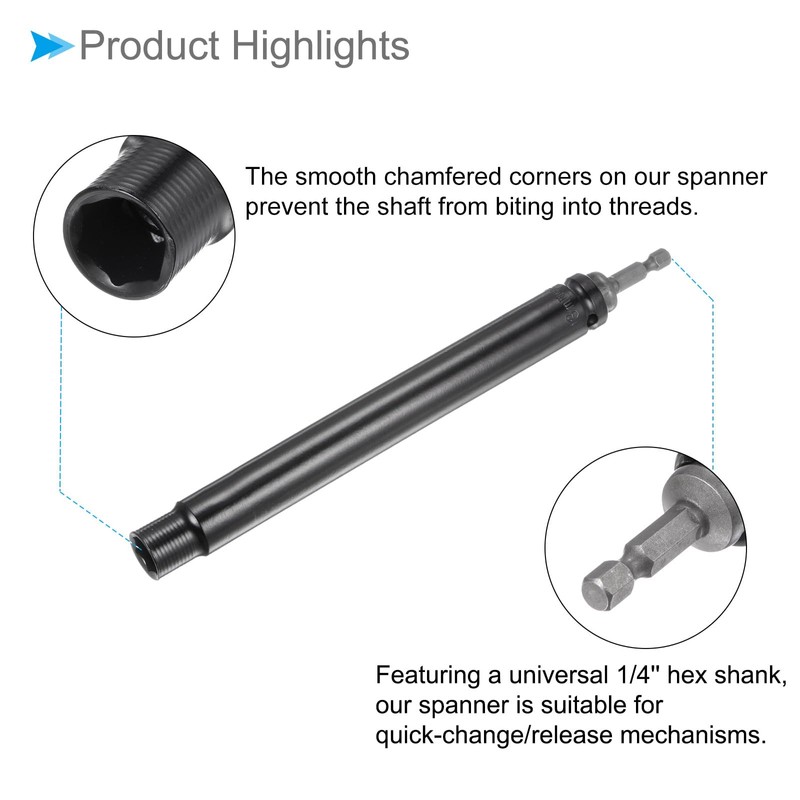 CoCud Extra Long Hollow Socket, 13mm Size 200mm Length 1/4"