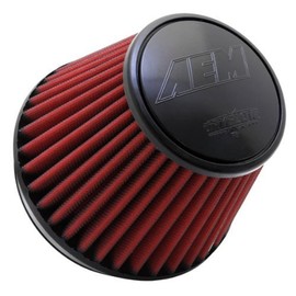 AEM 21-209DK Universal DryFlow Clamp-On Air Filter: Round Tapered; 6 in (152 mm) Flange ID; 5.25 in (133 mm) Height; 7.5 in (191 mm) Base; 4.75 in (121 mm) Top