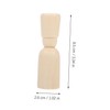 jojofuny 20pcs Unfinished Wood Peg Doll DIY Blank Wooden Figures