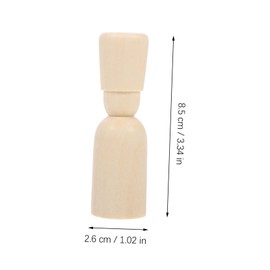 jojofuny 20pcs Unfinished Wood Peg Doll DIY Blank Wooden Figures for Creative Painting Crafts for Imaginative Play and Family Activities