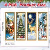 4 Packs Christmas Banners Porch Signs (A)