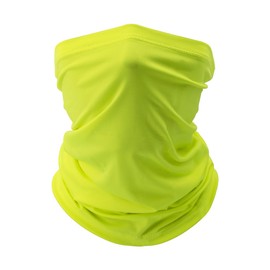 Fishing Neck Gaiter, Sun Protection Face Mask, Cooling Neck Shield Scarf Cycling Balaclava Bandana for Men and Women (Neon Yellow)