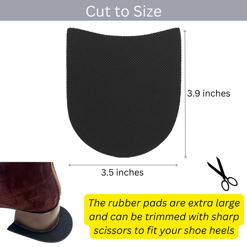 Shoe Heel Repair Rubber Pads Extra Large, 4mm (5/32 Inch)