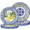 ZRLABL Lemon Floral Disposable Paper Plates, 40 Pack, 9 Inch