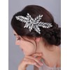 Teyglen Crystal Wedding Bride Hair Comb Full Rhinestone Wedding Hair