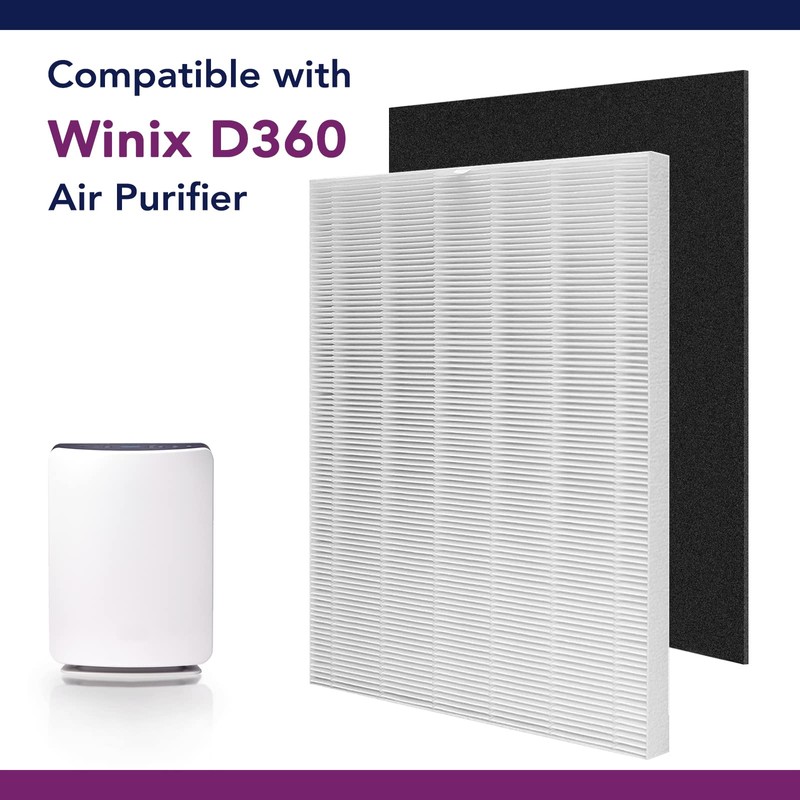 D360 True HEPA Replacement Filter D3: Compatible with Winix D360