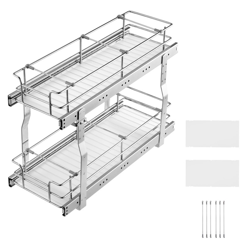 Happybuy 8.5"W x 21"D Pull Out Cabinet Organizer, Heavy Duty