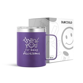 DLOCCOLD Thank You for Being Awesome Mug - Coworker, Employee Appreciation, Birthday, Valentine's Day Gift for Women - Inspirational Mug (Purple)