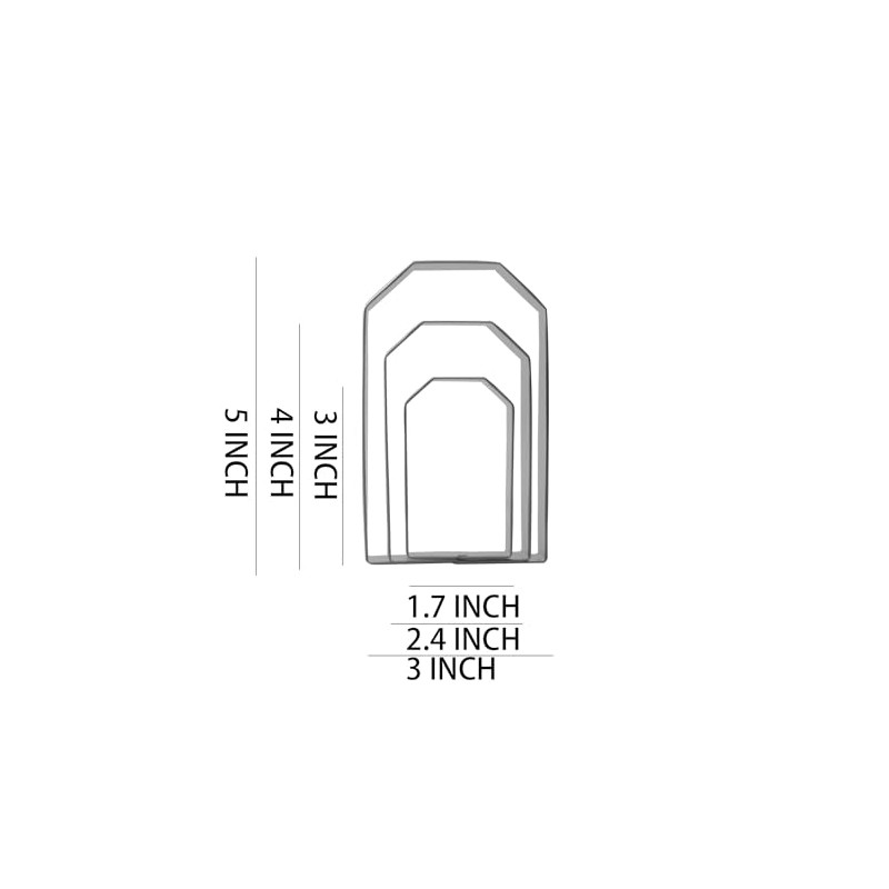 Keewah Tea Bag Hang Tag Cookie Cutter Set - 5”,4”,3”