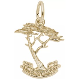 Rembrandt Gold-Plated Sterling Silver Monterey Cypress Tree Charm by Rembrandt
