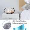 Lancoon Digital Alarm Clock, Mirrored LED Clocks with 2 USB