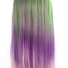 Green Purple Gradient Wig Hair Mannequin Head Hairdressing Styling Training