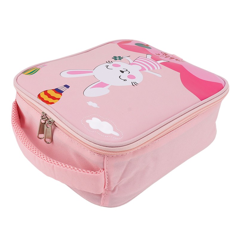 Insulated Lunch Holder Rabbit Pattern Portable Lightweight Handheld Oxford Cloth