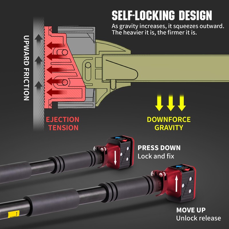 leikefitness Pull-Up Bar For Door Frame Chin Up Bar Upper