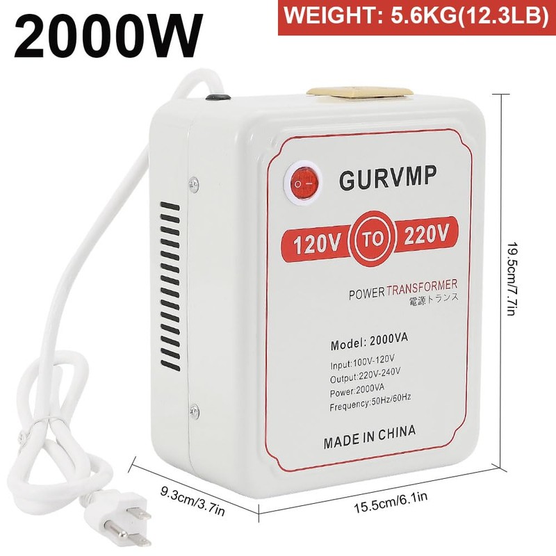 110v/120V to 220v Step up Converter watts with 220V Output