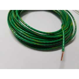 REPUBLIC 14 AWG GREEN W/YELLOW THHN  THWN STRANDED COPPER WIRE 25 FEET GROUND