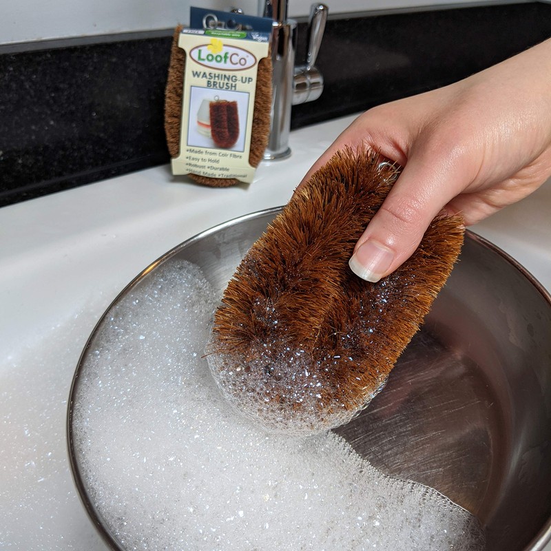 LoofCo Washing-Up Brush SET OF 3, coir fibre, single x