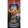 Wicca Triple Moon Witch Cauldron With Snake And Sacred Geometry