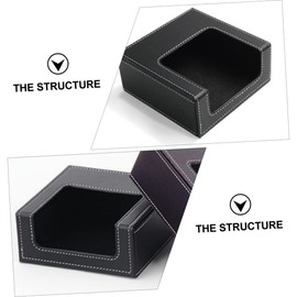 COLLBATH 2pcs Tissue Box Holder Stylish Pu Leather Napkin Storage Container for Home Office and Restaurant Use Elegant Tissue Organizer to Keep Paper Towels Setting