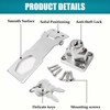 Litensh Hasp Lock Padlock Gate Latch Door Bolt Lock with