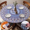 Opstellen Fitted Round Tablecloth for 45-54'' Inch Table Boho Waterproof