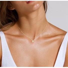 Pvoovi Versatile Letter Pendant Necklace for CirisMinimalist Chain Neckiace, MatchingNeck Vintage Jewelry Back To School,Fall Outfits, 2024 Fall Freshness letter pendant simple necklace gift trendy - letter: G