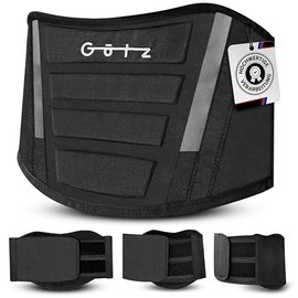 Götz Kidney Belt Motorcycle Men / Women Effective Stabilisation Lumbar Support Kidney Warmer Kidney Protection Black Reflective