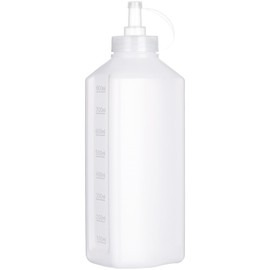 Uceoo Squeeze Squirt Condiment Bottles with Cap Lids- top dispensers for ketchup mustard mayo hot sauces olive oil Household Kitchen, 27 Ounce 800ml